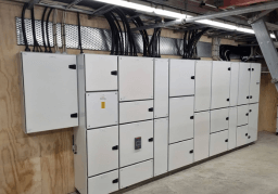 Backup generator system installed for commercial building