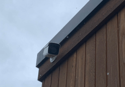 Residential property with newly installed security cameras